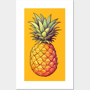 Vintage Pineapple Posters and Art